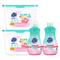 超能 内衣洗衣液480g*2瓶+花漾护色洗衣凝珠50颗*2盒 除菌抑菌洗衣组合