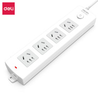 得力(deli) 18203插座_4组_3米_PVC袋装(白)(只)