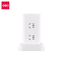 得力(deli) 1.8米过载保护立式插座 总控 插排/插线板/接线板/拖线板 LU5051[8组5孔]