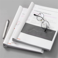 齐心(Comix) 大容量A4透明加厚型报告夹 学生用资料夹 PP材质防滑抽杆 容纸量200张 A868