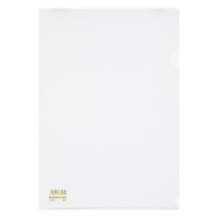 齐心(Comix) 办公二页文件套100只装 PP材质 L型A4透明 防撕裂口设计 弧形开口小凹槽 E310-1