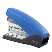 齐心(Comix) 办公家用手握式省力订书机 12# 旋转钉板 可打永久钉和临时钉 B3091-蓝-张