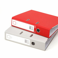 齐心彩色打孔穿孔快劳夹资料收纳整理夹A4双孔加厚合同插页快劳活页资料试卷打洞可拆卸夹A4/3英寸 A3106 红色