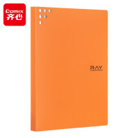 齐心(Comix) 资料册A4/40页 彩色文件收纳册活页插袋文件夹办公学生用品RAY A6113 橙