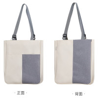 齐心(COMIX)莫兰迪大容量手提袋 B4公文包手提文件袋 收纳袋 A8168 灰色