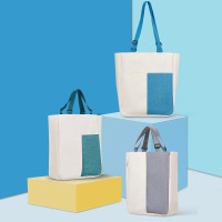 齐心(COMIX)莫兰迪大容量手提袋 B4公文包手提文件袋 收纳袋 A8168 绿色