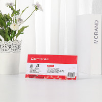 齐心(COMIX)200*100mm 高透明亚克力V型亚克力双面台牌/桌牌架/台卡/展示牌 1个装 B2358