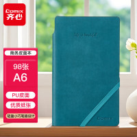齐心(Comix) A6/98张优选系列软皮面记录本 斜绑带记事本 计划日程本 C5860-绿-张