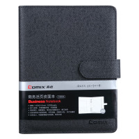 齐心(Comix) 25K/100张经典商务活页皮面本 工作会议记录本 内页可拆卸 C5854-黑-张