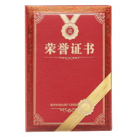 齐心(Comix) 6K精致烫金特种纸封面加厚款荣誉证书 附A4内芯 2本装 C5101N-红-张