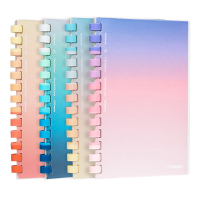 齐心(Comix) AURORA极光PP面软胶圈本 B5 易翻折 颜色随机 CPCX0171-配-伟