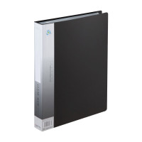 齐心(Comix) 办公资料册 A4 60袋 PP原料 双面可视 内附插袋 书写背条标签 NF60AK-黑-伟