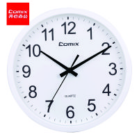 齐心(Comix) φ307mm办公家用挂钟12寸 简约扫秒 稳定走时 高清玻璃 透光清晰 L820-白