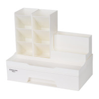 齐心 B2223 多功能收纳盒 珊瑚粉/象牙白 B2223象牙白