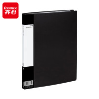 齐心(Comix) A4/10页资料册文件活页收纳册插袋档案文件夹学生试卷科目收纳袋 PF10AK 黑色