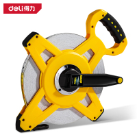 得力(deli)3倍速卷尺DL98100B长卷尺手提架式玻璃纤尺100mx14.5mm DL98100B