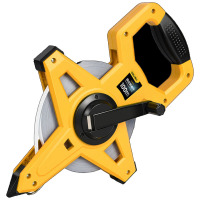 得力(deli)高精度架式钢卷尺DL9100钢架尺长钢带尺大卷尺手提尺皮尺 DL9100