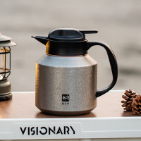 焖大师(MENDASHI)M1200W商务办公户外随行温显焖茶保温壶 理享者闷泡壶 极地灰 1200ml