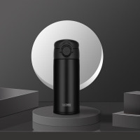 膳魔師(THERMOS) TCOK-350 明星同款不锈钢保温杯 便携保冷简约弹跳杯350ml 男女情侣款 磨砂黑