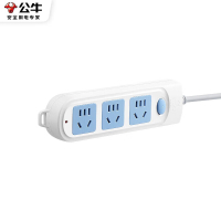 公牛(bull) 插座多孔长线多功能电插板 拖线板带儿童保护门/新国标/排插/接线板 [3位总控3米]GN-606A