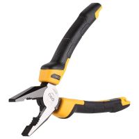 得力(deli) 工具胶柄钢丝钳子铬钒钢老虎钳子多功能平口钳剪线钳DL2008Z