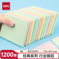 得力(deli)本册/便签7157 76*101mm普通纸胶钉式装订 12本/包 1包