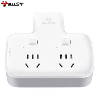 公牛插座转换插头/品字形一转二无线插座2位分控插座GN-96023 插座 1个