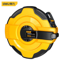 得力纤维皮卷尺软尺工程量地皮尺包胶纤维皮卷尺50mDL9850Z