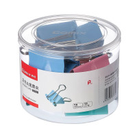 齐心彩色长尾夹混合装文件夹试卷固定书本文具夹 B3631 12只/筒1筒