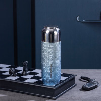 焖大师(MENDASHI) 460ml晶钛纯钛闷泡杯MD-T460Y家用商务保温泡茶杯 深海蓝