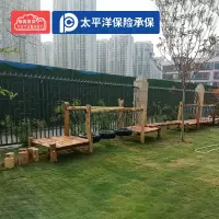 有优贝贝幼儿园户外木质攀爬架儿童荡桥轮胎感统体能训练器材组合设施