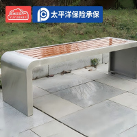 有优贝贝户外游乐设施公园长庭院塑木菠萝格不锈钢铁艺焊接150*40*45cm