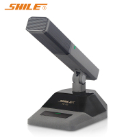狮乐(SHILE)YE-02会议室有线话筒独立单支接功放调音台用 电容心型指向桌面鹅颈麦克风方管短杆