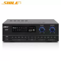 狮乐(SHILE)AV-108专业功放 家庭影院卡拉OK功率放大器 KTV舞台会议室定阻大功率功放机