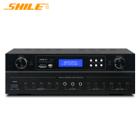 狮乐(SHILE)功放OK-555C 高保真卡拉OK功放 家用功放 会议定阻功放 USB输入支持无损格式播放