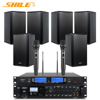 狮乐(SHILE)AV-8820+BX-108+SH-28会议室壁挂音响功放话筒培训套装