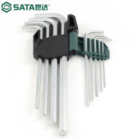 世达(SATA)09103A 9件铬钒钢特长内六角扳手组套