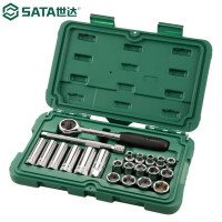 世达(SATA)22件10MM系列套筒组套棘轮扳手套装 09524 汽修工具箱套装 22件10MM系列套筒组套