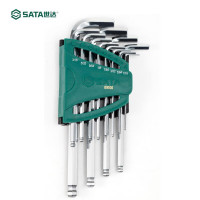 世达(SATA)12件英制加长球头内六角扳手组套 09106-螺丝维修组套