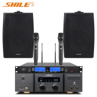 狮乐(SHILE)AV-2011B+BX-105*2+SH-28会议音响组合套装 背景音乐培训音响 会议室蓝牙功放