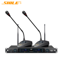 狮乐(shile)SH-12 2只鹅颈无线麦克风会议舞台家用KTV无线话筒 无线麦克风演出卡拉OK