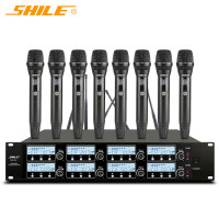 狮乐(SHILE)SH-21 配8手持 一拖八无线话筒 会议麦克风 手持头戴领夹桌面鹅颈 舞台演出演讲主持