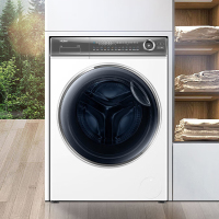海尔(Haier)滚筒洗衣机全自动 云溪冠军版376 10公斤 XQG100-BD14376LWU1 超薄10公斤 家电