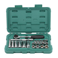 世达(SATA)扳手套装 09524 汽修工具箱套装 22件10MM系列套筒组套