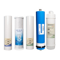 泉界(QUANJIE) 商用净水器滤芯五级RO反渗透过滤400G大通量通用过滤器 400G全套滤芯(五支)