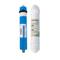 泉界(QUANJIE) 立式直饮机通用200G五级RO反渗透滤芯过滤器商用净水器 200G后两级滤芯(两支)