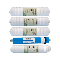 泉界(QUANJIE) 立式直饮机通用200G五级RO反渗透滤芯过滤器商用净水器 200G全套滤芯(五支)