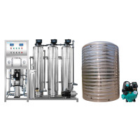泉界商用净水器工业净水机RO反渗透制水设备去离子水直饮净化水大型水处理设备QJ-RO-500+水箱+增压泵