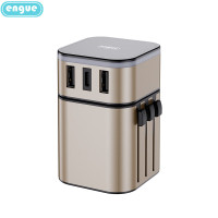 engue恩谷 劲量 3.4A双USB+Type-c全球转换插头EG-701