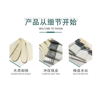 鼎南 木柄水丝刷 水性漆专用刷 软毛羊毛刷木蜡油刷子弹丝刷不掉毛 3英寸水丝羊毛刷 5个装